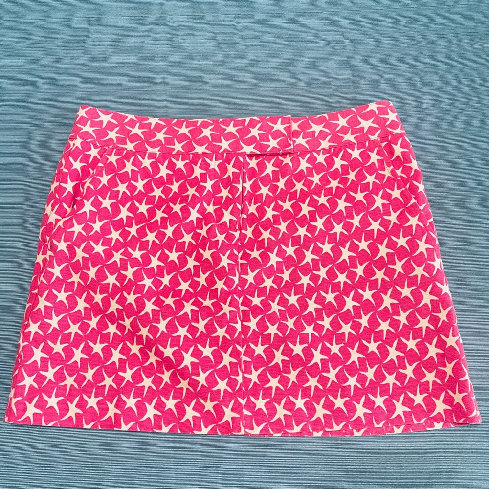 J. Crew Pink Star Printed Skirt size 4